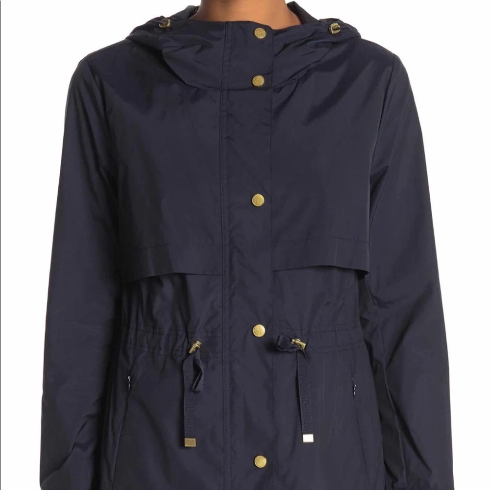 New Cole Haan Hooded Rain Jacket